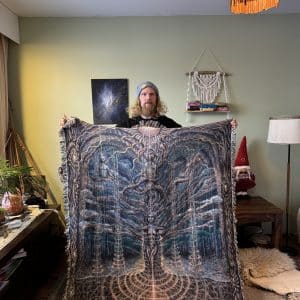 Family Tree Of Light - Art Blanket, 180 x 140 cm (Woven)