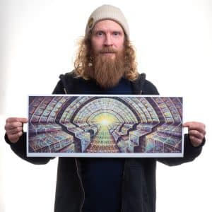 "Through the Key Hole" (Avaimenreiästä) - Paper Print, 36x15cm (Hemp)